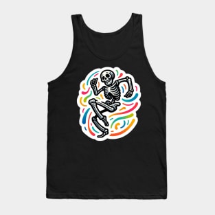 Dancing Skeleton Vibing Tank Top